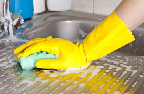 Hygienic office cleaning with focus on high-touch surfaces